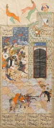 Four Persian miniature paintings, Iran, 19th C